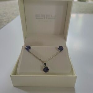 EFFY Purple Necklace & Earring Set